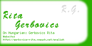 rita gerbovics business card